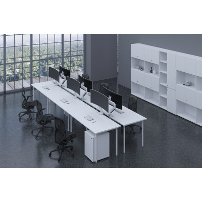Newstar Desk mount 10-49'' desk clamp WHITE Plus