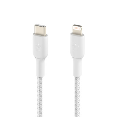 Belkin Lightning to USB-C Cable Braid 1M White