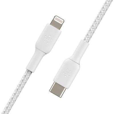 Belkin Lightning to USB-C Cable Braid 2M White