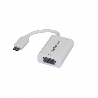 StarTech USB-C to VGA Adapter USB PD White