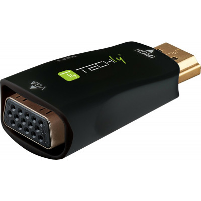 TECHLY MINI ADAPTER HDMI TO VGA ADAPTER WITH AUDIO