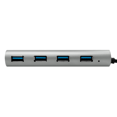 LOGILINK USB 3.2 GEN 1X1 USB-C 4-PORT HUB, ALUMINUM, GREY