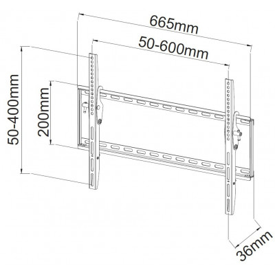 SLIM WALL MOUNT FOR LED/LCD 40-65" TILT