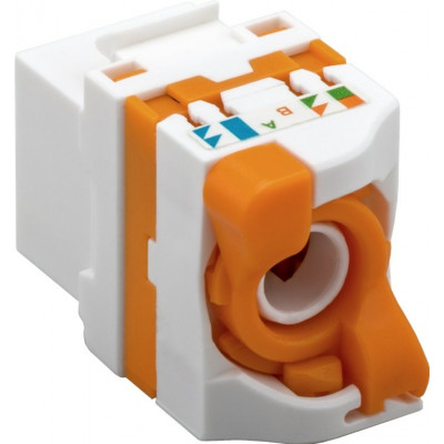 CAT6 UTP TOOLLESS KEYSTONE JACK WITH ROTATING BUTTON