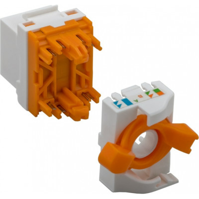 CAT6 UTP TOOLLESS KEYSTONE JACK WITH ROTATING BUTTON