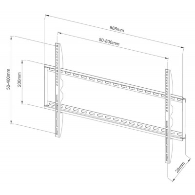 SLIM WALL MOUNT FOR LED/LCD 42-80" FIXED