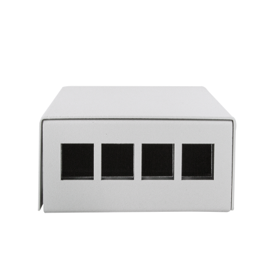 CONSOLIDATION BOX 4-PORT FOR KEYSTONES DESK/WALL/RAIL