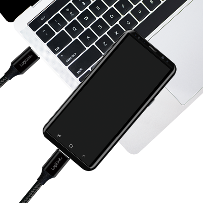 USB 2.0 Cable, USB-C M to USB-C M, black, 0.3m