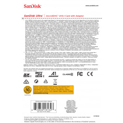 Sandisk Ultra microSDHC 16GB+SD Adapter