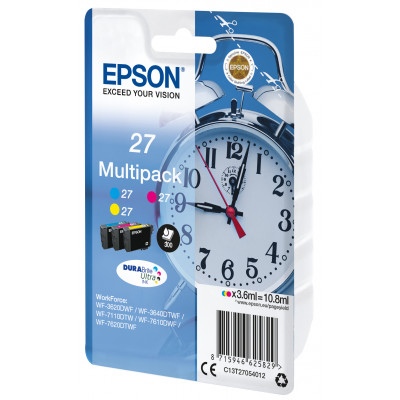 Epson Ink&#47;27 Alarm Clock 3.6ml CMY