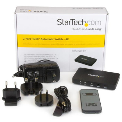 StarTech 2-Port HDMI automatic video switch 4K