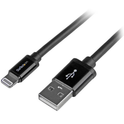 StarTech 2m Black 8-pin Lightning to USB Cable