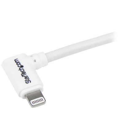 StarTech 3ft Angled Lightning to USB Cable White