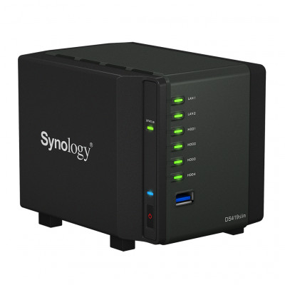 Synology DS419SLIM 4 bay NAS 2.5 1.3Ghz Dcore CPU