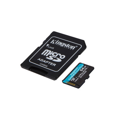 Kingston 64GB micSDXC 170R A2 U3 V30 Card+ADP