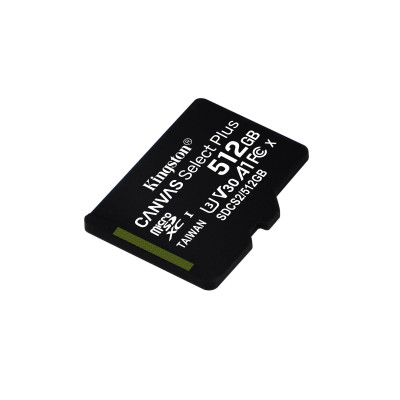 Kingston 512GB micSDXC 100R A1 C10 Card+ADP