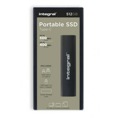 INTEGRAL 512GB USB3.2 + TYPE-C PORTABLE SSD
