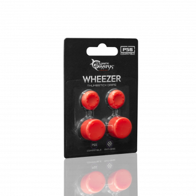 WHITE SHARK PS5 SILICONE THUMBSTICK - WHEEZER RED