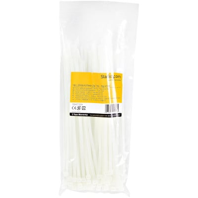 StarTech 10" Cable Zip Ties UL Listed 100 Pack