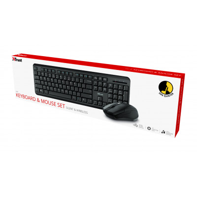 Trust ODY Wireless Silent Keyboard and Mouse Set Azerty (BE)