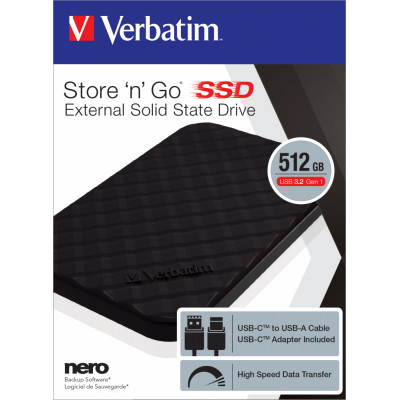 STORE ´N´ GO PORTABLE SSD USB 3.2 GEN1 512GB BLACK (USB-C T)