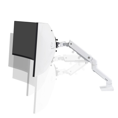 Ergotron HX Desk Monitor Arm with HD Pivot White