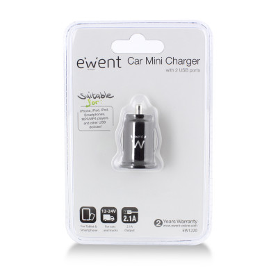Eminent USB car charger Mini size two port 2.1A