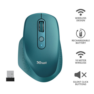 Trust OZAA Rechargeable Wireless Mouse Blue