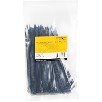 StarTech 6" Cable Zip Ties UL Listed 100 Pack