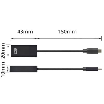 Act USB-C - HDMI female Adapter 4k 0.15m