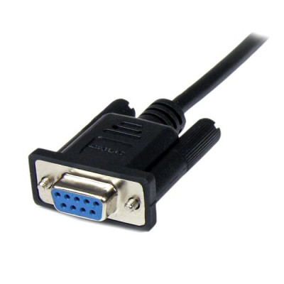 StarTech 1m Black DB9 RS232 Null Modem Cable F&#47;M