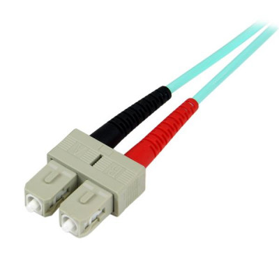 StarTech 2m 10 Gb Aqua Fiber Patch Cable LC&#47;SC