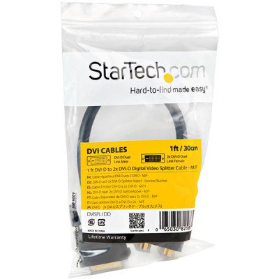 StarTech 1ft DVI to 2x DVI Video Splitter Cable
