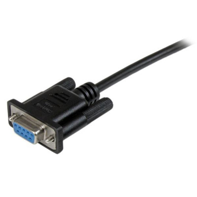 StarTech 1m Black DB9 RS232 Null Modem Cable F&#47;F