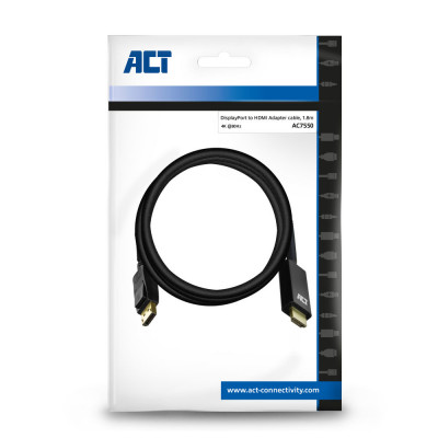 Act Adapter Cable DisplayPort mHDMIm 1.8m