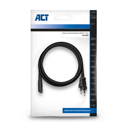 Act 230V Conne Cable Euro male C7 fem 1.5m