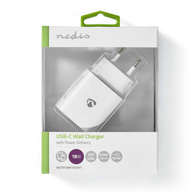 Nedis Charger USB-C 18W White Blister