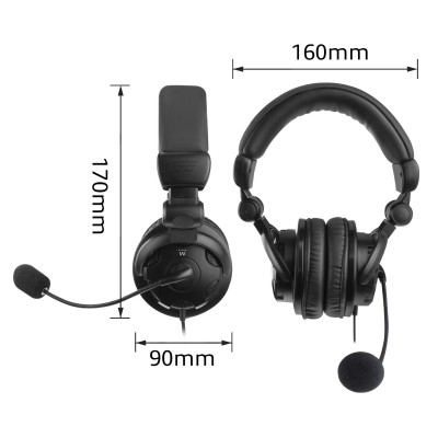 Eminent Ewent Headset with mic over-ear