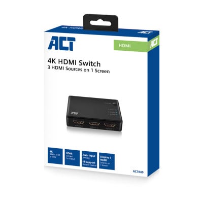 Act 3 x 1 HDMI switch 4K@30Hz USB powered