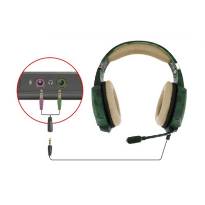 2nd choise, new condition: Trust GXT 322W Carus Gaming Headset - jungle camo