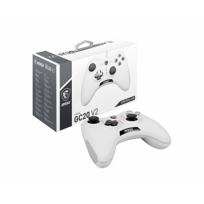 MSI Force GC20 V2 WHITE Wired Game Controller w.changeable p