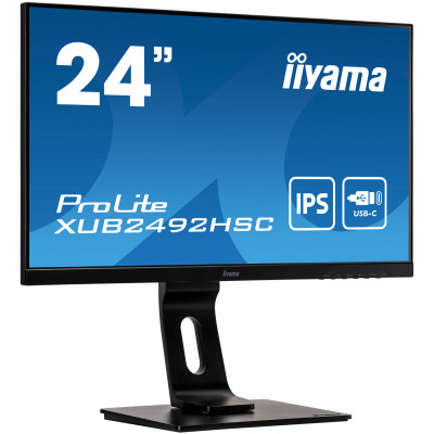 IIYAMA 24"FHD IPS  USB-C DOCK(65W) HDMI DP 4ms Black HA