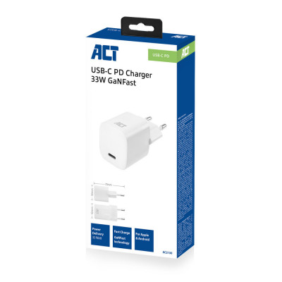Act USB-C Charger Mini 110-240V 1 port GaNFa