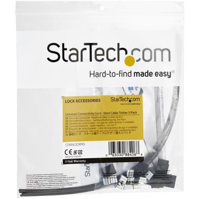 StarTech 5Pk Security Cable Tethers for Adapters