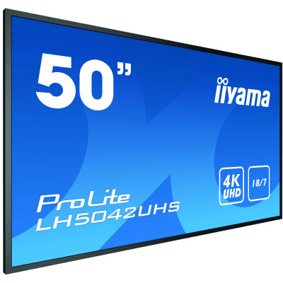 IIYAMA 50"UHD 4K IPS DP HDMI USB LAN&#47;RS232 Black