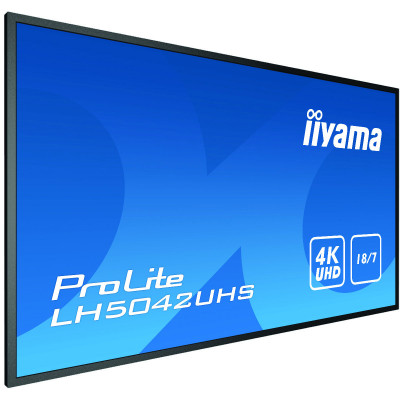 IIYAMA 50"UHD 4K IPS DP HDMI USB LAN&#47;RS232 Black
