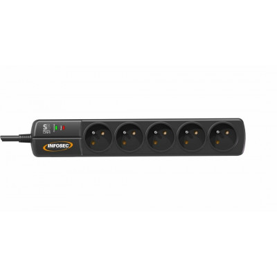 INFOSEC 5 FRENCH SOCKETS SURGE PROTECTION - S5 BLACK LINE II