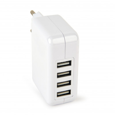 BUDGETS USB CHARGER 4P 5V 3.1A WHITE