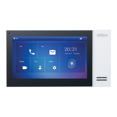 DAHUA 7" TOUCH SCREEN INDOOR STATION - WHITE