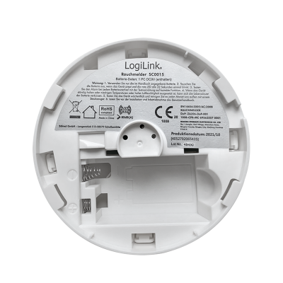 LOGILINK SMOKE DETECTOR 1 YEAR BATTERY TIME - REPLACEABLE